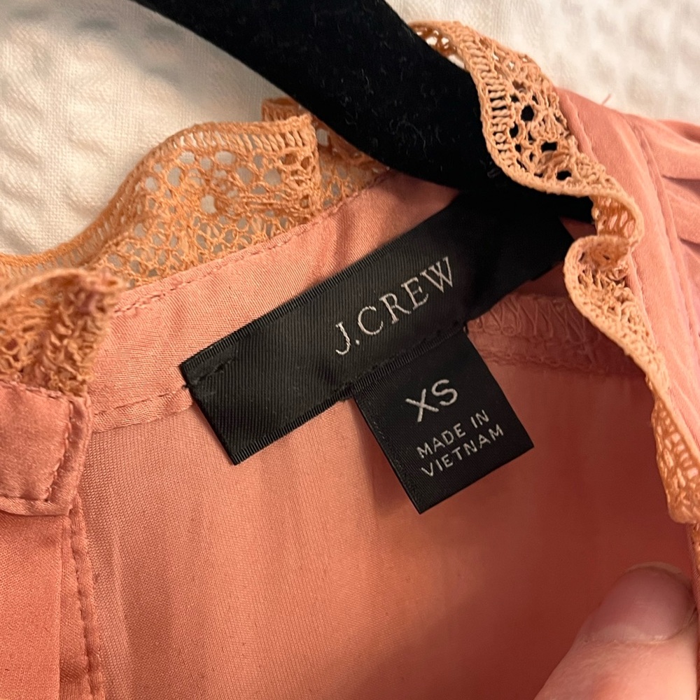 J. Crew Ruffleneck Drapey Top - Picture 2 of 3